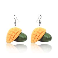 1 Pair Simple Style Classic Style Fruit Patchwork Arylic Drop Earrings main image 4