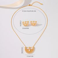 Copper 18K Gold Plated Simple Style Classic Style Hollow Out Inlay Moon Zircon Jewelry Set main image 5