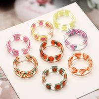 Simple Style Classic Style Fruit Arylic Printing Women's Rings main image 5