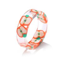 Simple Style Classic Style Fruit Arylic Printing Women's Rings main image 2