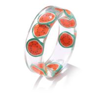 Simple Style Classic Style Fruit Arylic Printing Women's Rings sku image 3