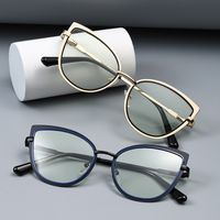 Simple Style Classic Style Color Block Ac Cat Eye Full Frame Glasses main image 1
