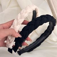 Women's Simple Style Classic Style Solid Color Cloth Braid Hair Band main image 5