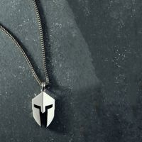 201 Stainless Steel 304 Stainless Steel Simple Style Plating Mask Pendant Necklace sku image 4