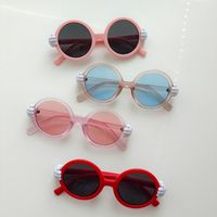 Vacation Sweet Color Block Pc Resin Round Frame Full Frame Kids Sunglasses main image 4