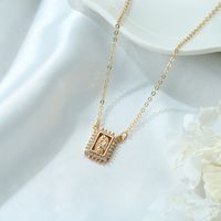 Copper Gold Plated Casual Classic Style Plating Inlay Cross Heart Shape Butterfly Zircon Pendant Necklace main image 5