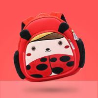 Unisex Small Plush Diving Fabric Animal Cartoon Cute Square Zipper Fashion Backpack sku image 2