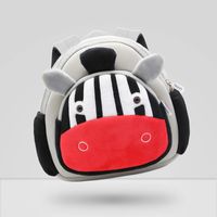 Unisex Small Plush Diving Fabric Animal Cartoon Cute Square Zipper Fashion Backpack sku image 6