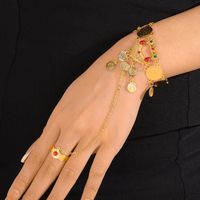 Wholesale Simple Style Classic Style Solid Color Copper Plating Inlay 18K Gold Plated Zircon Bracelets sku image 1