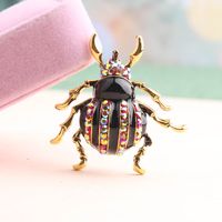 Casual Cute Beetles Alloy Inlay Rhinestones Unisex Brooches main image 4
