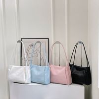 Mujeres Grande Cuero Sintético Color Sólido Estilo Clásico Hebilla Magnética Bolsas De Hombro main image 6