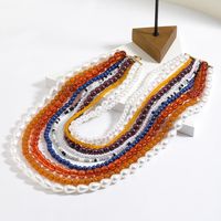Wholesale Jewelry Simple Style Classic Style Round Artificial Crystal Imitation Pearl Irregular Necklace main image 7