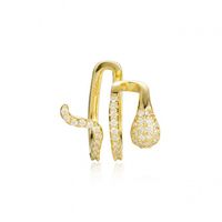 Übertriebener Schlangenförmiger Ohrclip Diamanten Speziell Geformter Ohrring sku image 2