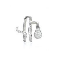 Exaggerated Snake-shaped Ear Clip Diamonds Special-shaped Earring sku image 1