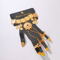 Wholesale Bridal Classic Style Color Block Copper Plating Inlay 18K Gold Plated Rhinestones Bracelets main image 3