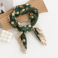 Women's Elegant Color Block Imitated Silk Silk Scarf sku image 8