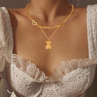 Acero Inoxidable 304 Chapados en oro de 18k Lindo Dulce Ahuecar Embutido Llevar Forma De Corazón Circón Collar Colgante main image 3