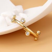 Copper 18K Gold Plated Simple Style Classic Style Plating Inlay Solid Color Zircon Rings main image 2