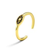 Copper 18K Gold Plated Simple Style Classic Style Plating Inlay Solid Color Zircon Rings main image 5