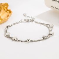 Großhandel Einfacher Stil Herzform Kupfer Armbänder main image 6