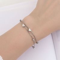 Wholesale Simple Style Heart Shape Copper Bracelets main image 3