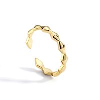 Copper 18K Gold Plated Simple Style Classic Style Plating Inlay Solid Color Zircon Rings sku image 2