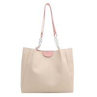 Women's Large Pu Leather Solid Color Basic Classic Style Zipper Tote Bag sku image 2