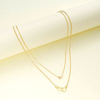 Wholesale Jewelry Casual Heart Shape Alloy Layered Necklaces main image 3