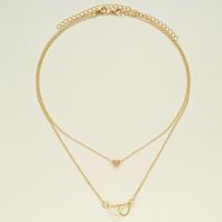 Wholesale Jewelry Casual Heart Shape Alloy Layered Necklaces main image 4