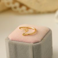 Stainless Steel 14K Gold Plated Hip-Hop Simple Style Classic Style Hollow Out Inlay Constellation Zircon Open Rings sku image 8