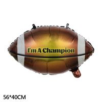 Children's Day Birthday Baseball Rugby Aluminum Film Party Balloons sku image 7