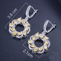 1 Pair Elegant Lady Modern Style Geometric Circle Plating Inlay Copper Zircon Drop Earrings main image 2