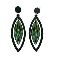 1 Pair Bohemian Simple Style Leaf Stoving Varnish Hollow Out Wood Drop Earrings main image 6