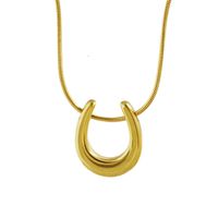 Acier Au Titane Style Simple Placage Forme En U Collier sku image 2