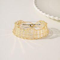 Wholesale Elegant Bridal Geometric Copper 18K Gold Plated Bracelets main image 2