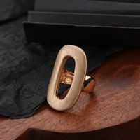 Wholesale Jewelry Simple Style Oval Alloy Plating Hollow Out Open Rings main image 4