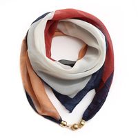 Women's Simple Style Classic Style Color Block Chiffon Silk Scarf main image 2