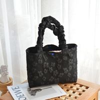 Women's Medium Canvas Geometric Solid Color Flower Vintage Style Classic Style Magnetic Buckle Bucket Bag main image 7