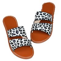Women's Casual Vacation Solid Color Leopard Round Toe Slides Slippers main image 2