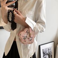 Women's Small Pu Leather Ink Painting Elegant Vintage Style Beading Zipper Crossbody Bag main image 3