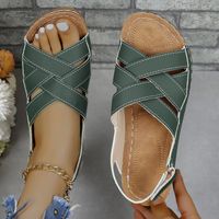 Women's Basic Commute Solid Color Open Toe Wedge Sandals main image 2