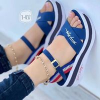 Women's Casual Sports Solid Color Round Toe Platform Sandals main image 2