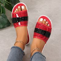 Women's Casual Vacation Solid Color Round Toe Slides Slippers main image 2