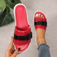 Women's Casual Vacation Solid Color Round Toe Slides Slippers main image 1