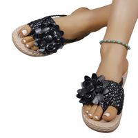 Women's Casual Vacation Solid Color Round Toe Beach Sandals main image 2