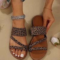 Women's Vintage Style Vacation Leopard Round Toe Flats sku image 13