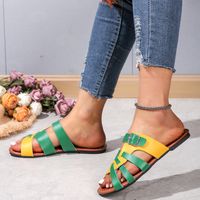 Women's Casual Vacation Color Block Round Toe Beach Sandals main image 5