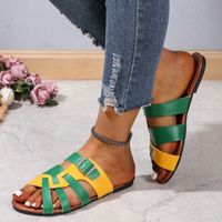 Women's Casual Vacation Color Block Round Toe Beach Sandals main image 2