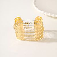 Wholesale Elegant Lady Bridal Geometric Copper 18K Gold Plated Bracelets main image 2