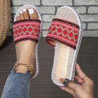 Women's Vacation Ethnic Style Waves Round Toe Platform Sandals sku image 17